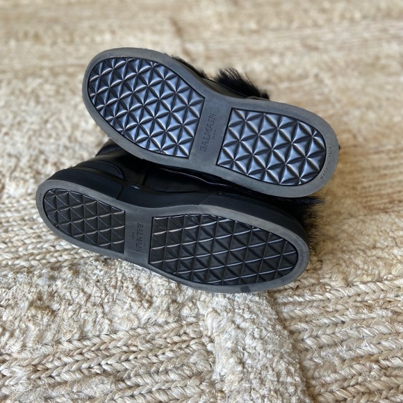 NWOB black Balmain fur boots/sneaker - 38 - Picture 6 of 10